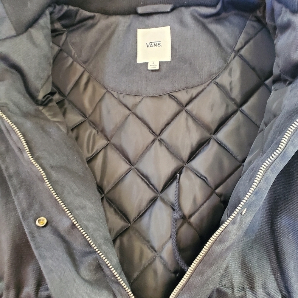 Vans Warm Winter Fur trim Hooded Jacket Car Coat Length - Picture 4 of 14